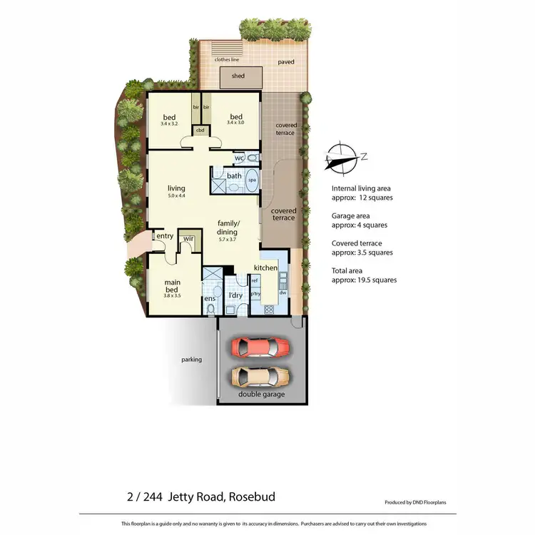 Floorplan of Homely unit listing, 2/244 Jetty Road, Rosebud VIC 3939