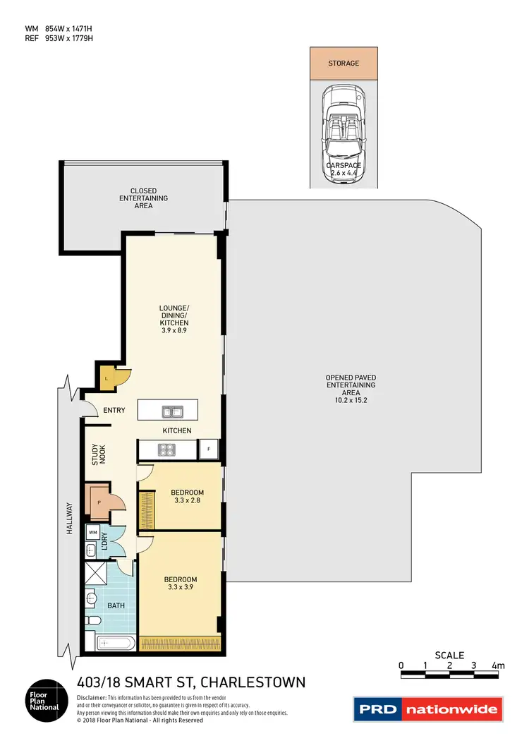 Floorplan of Homely apartment listing, 403/18 Smart Street, Charlestown NSW 2290