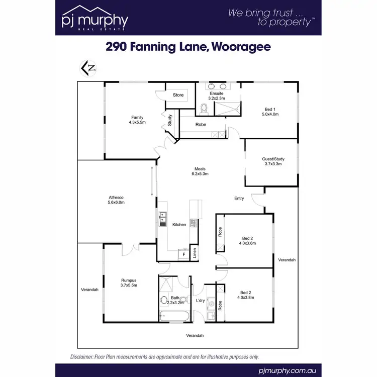 Floorplan of Homely house listing, 290 Fanning Lane, Wooragee VIC 3747