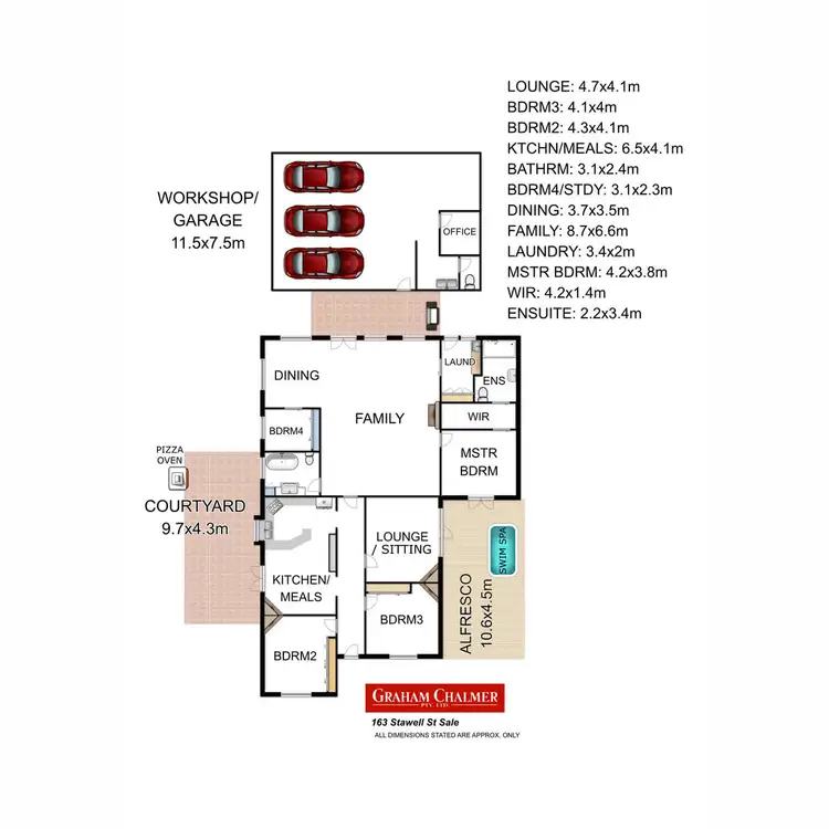 Floorplan of Homely house listing, 163 Stawell Street, Sale VIC 3850