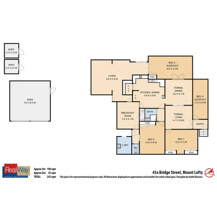 Floorplan of Homely house listing, 43 Bridge Street, Mount Lofty QLD 4350