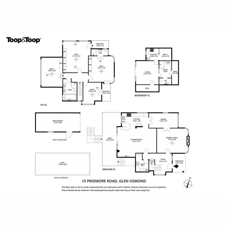 Floorplan of Homely house listing, 15 Pridmore Road, Glen Osmond SA 5064