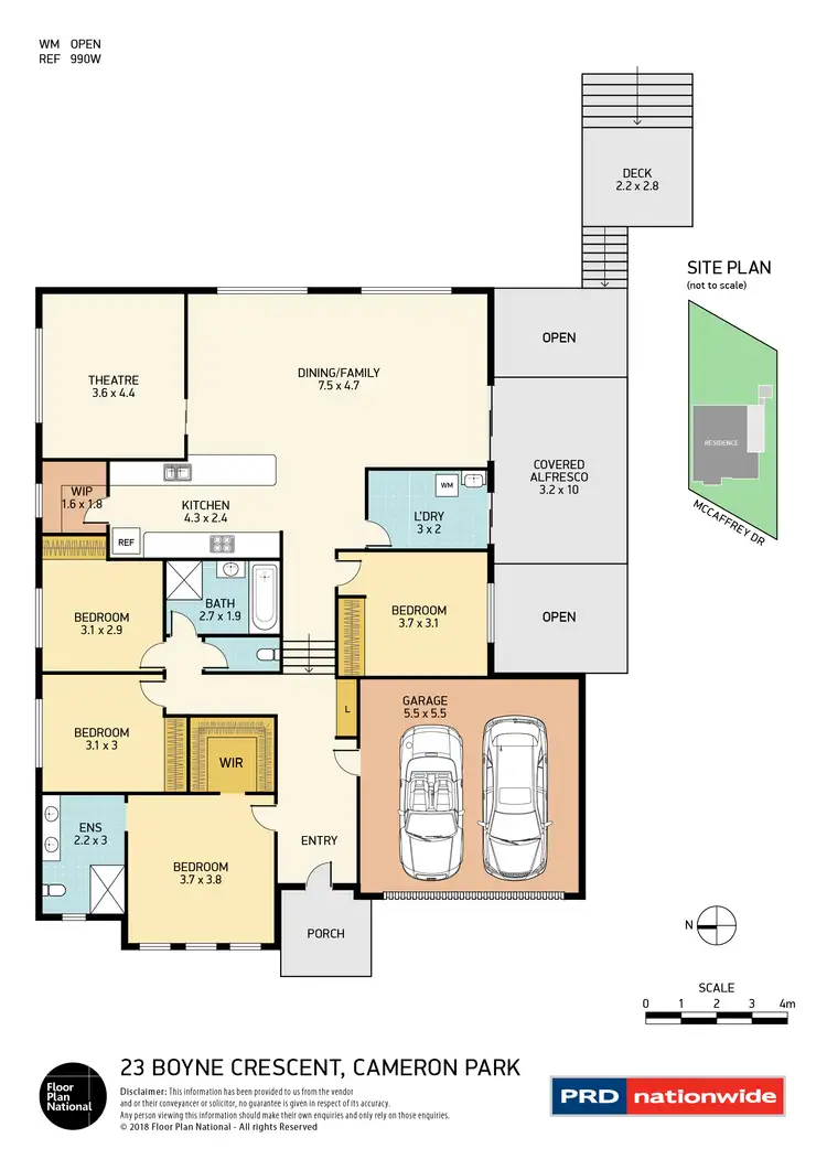 Floorplan of Homely house listing, 23 Boyne Crescent, Cameron Park NSW 2285