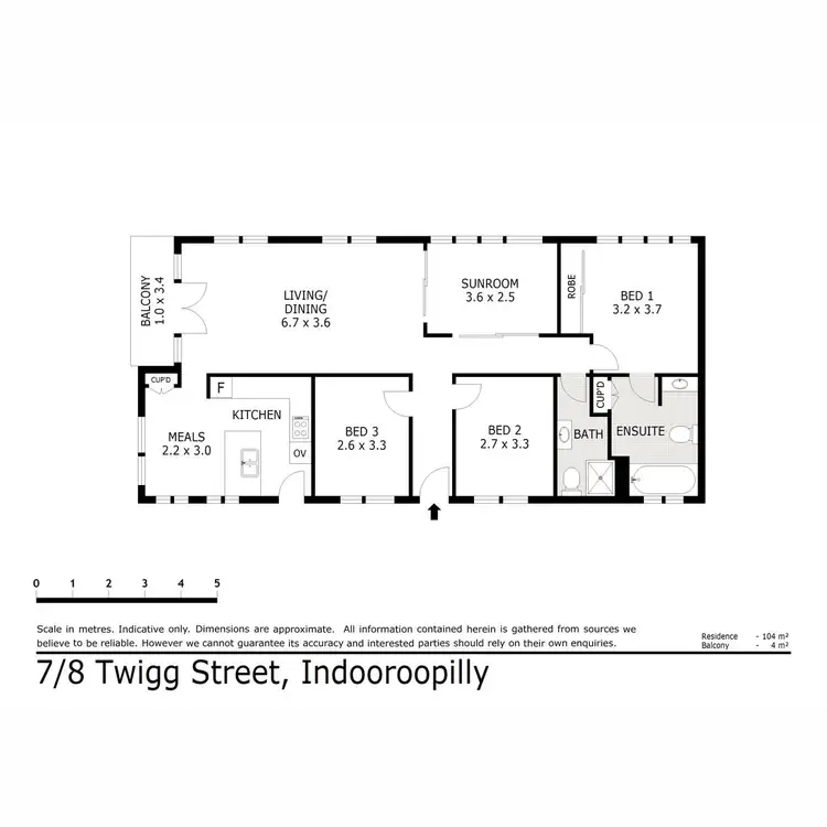 Floorplan of Homely unit listing, 7/8 Twigg Street, Indooroopilly QLD 4068