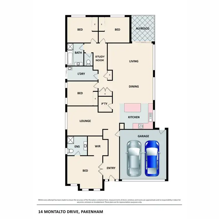 Floorplan of Homely house listing, 14 Montalto Drive, Pakenham VIC 3810