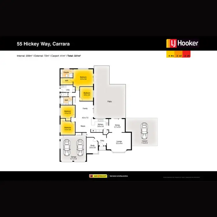 Floorplan of Homely house listing, 55 Hickey Way, Carrara QLD 4211