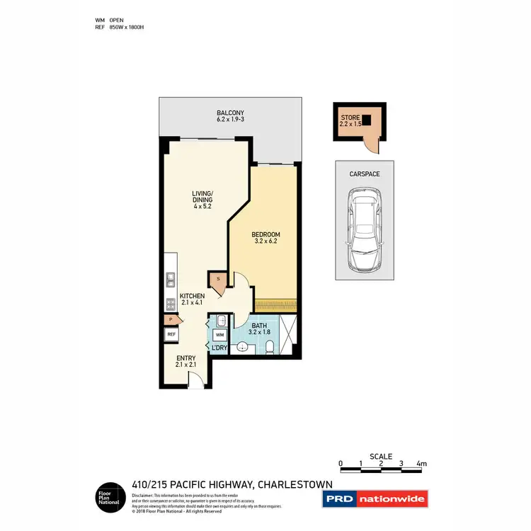 Floorplan of Homely apartment listing, 410/215 Pacific Highway, Charlestown NSW 2290