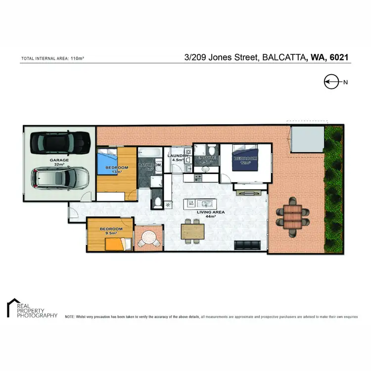 Floorplan of Homely villa listing, 3/209 Jones Street, Balcatta WA 6021