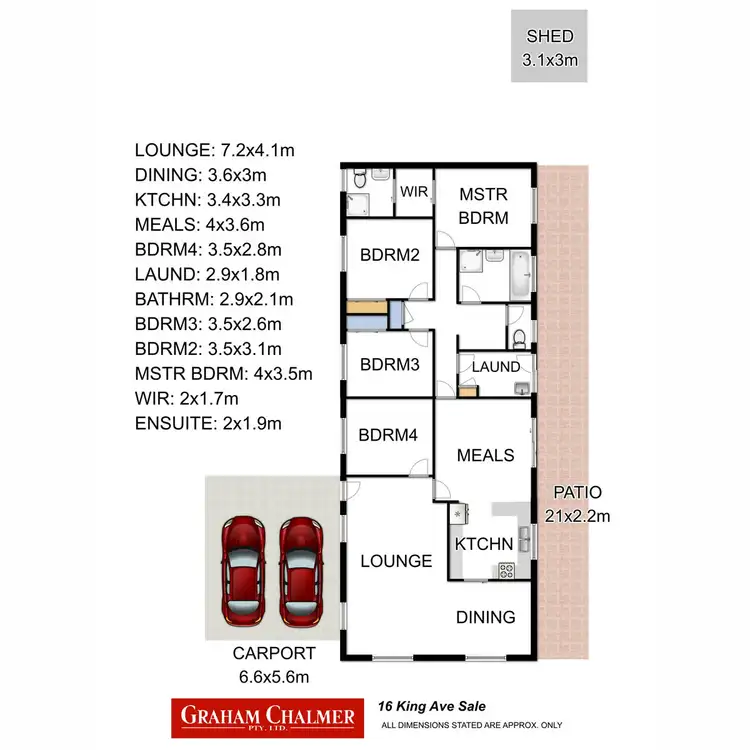Floorplan of Homely house listing, 16 King Avenue, Sale VIC 3850