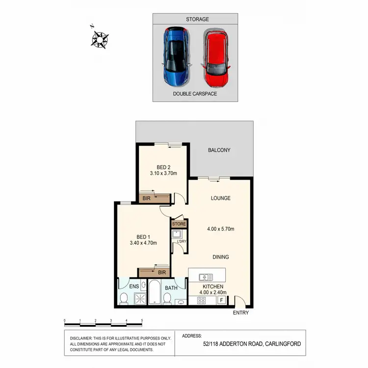 Floorplan of Homely apartment listing, 52/118 Adderton Road, Carlingford NSW 2118
