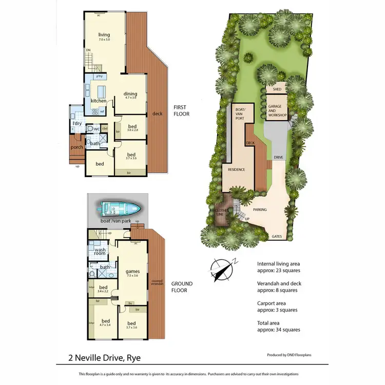 Floorplan of Homely house listing, 2 Neville Drive, Rye VIC 3941