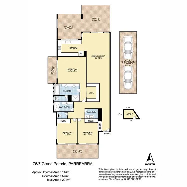Floorplan of Homely apartment listing, 76/7 Grand Parade, Kawana Island QLD 4575