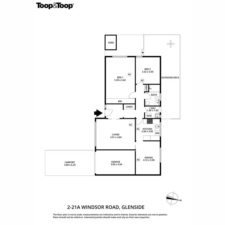 Floorplan of Homely unit listing, 2/21A Windsor Road, Glenside SA 5065