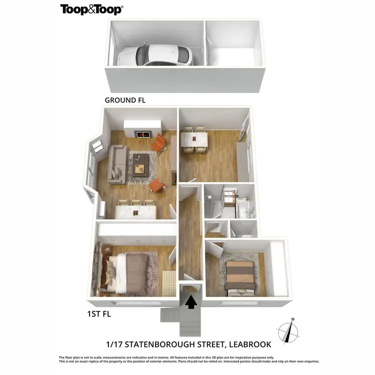 Floorplan of Homely unit listing, 1/17 Statenborough Street, Leabrook SA 5068