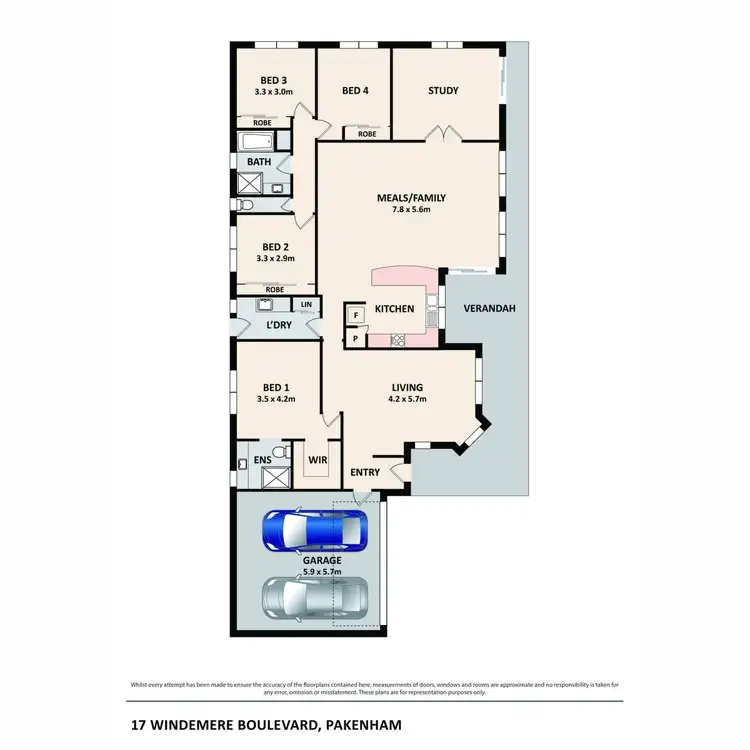 Floorplan of Homely house listing, 17 Windermere Boulevard, Pakenham VIC 3810