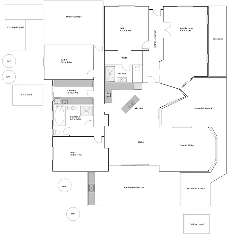 Floorplan of Homely rural property listing, 69 Penmarric Lane, Boston SA 5607