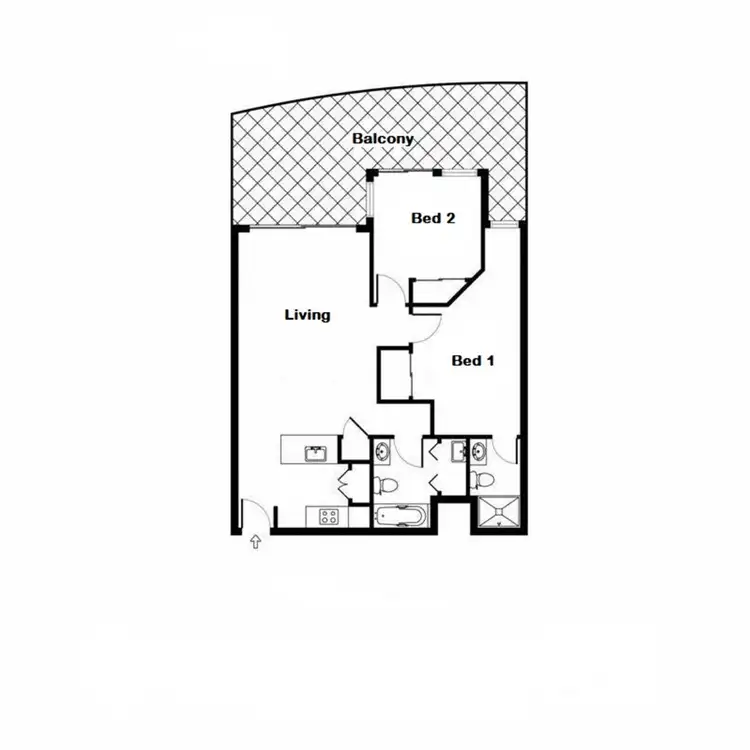 Floorplan of Homely apartment listing, 453/420 Queen Street, Brisbane City QLD 4000