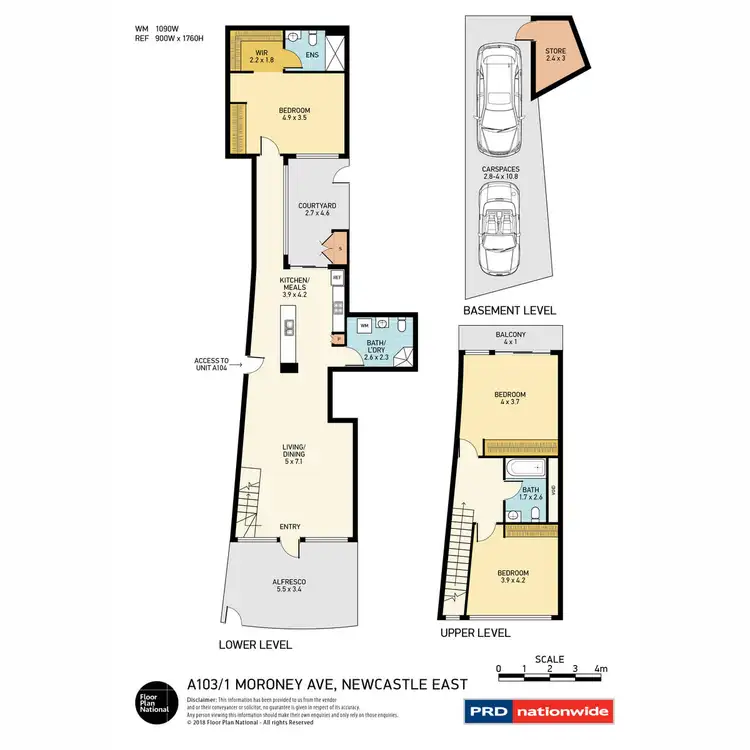 Floorplan of Homely apartment listing, A103/1 Moroney Avenue, Newcastle East NSW 2300