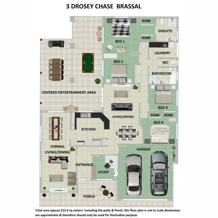 Floorplan of Homely house listing, 3 Dorsey  Chase, Brassall QLD 4305