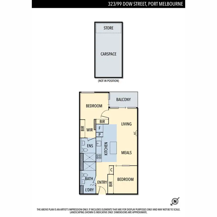 Floorplan of Homely apartment listing, 323/99 Dow Street, Port Melbourne VIC 3207
