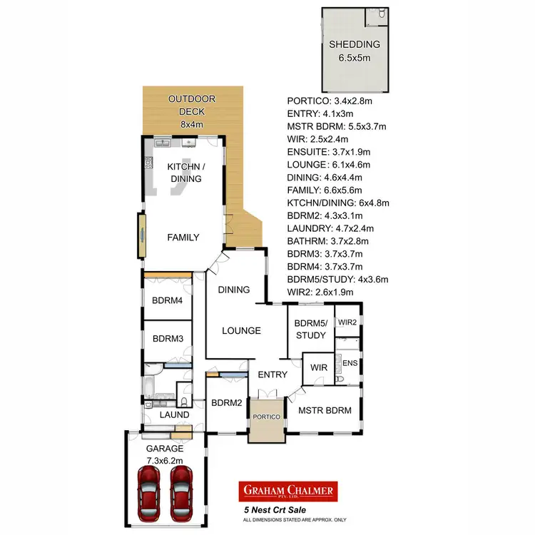 Floorplan of Homely house listing, 5 Nest Court, Sale VIC 3850