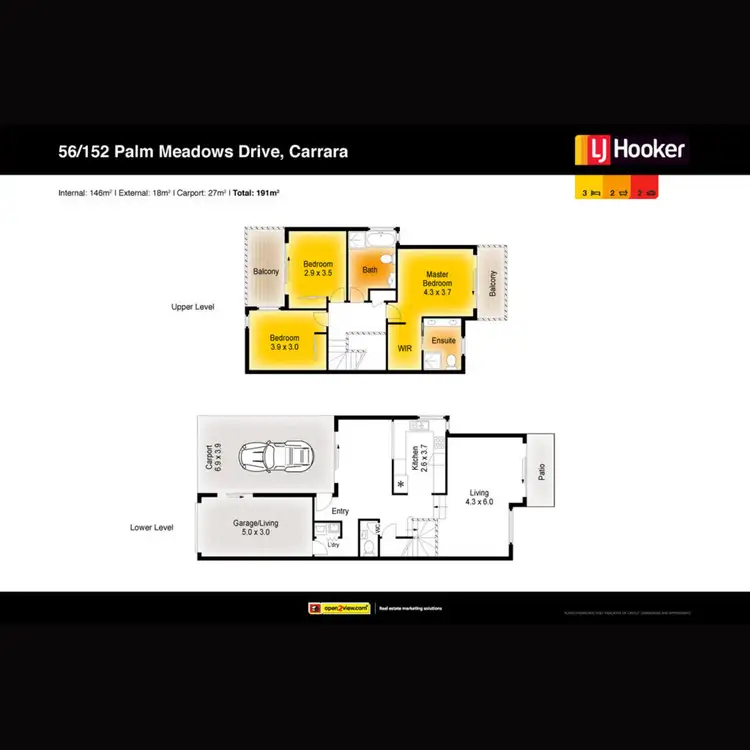 Floorplan of Homely townhouse listing, 56/152 Palm Meadows Drive, Carrara QLD 4211