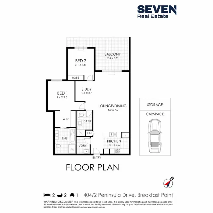 Floorplan of Homely apartment listing, 404/2 Peninsula Drive, Breakfast Point NSW 2137