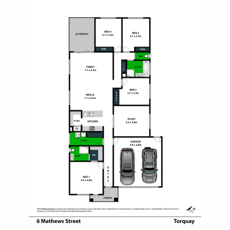 Floorplan of Homely house listing, 6 Mathews Street, Torquay VIC 3228