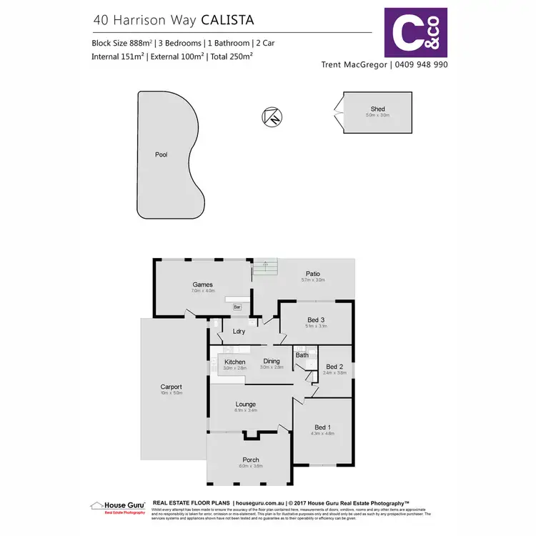 Floorplan of Homely house listing, 40 Harrison Way, Calista WA 6167