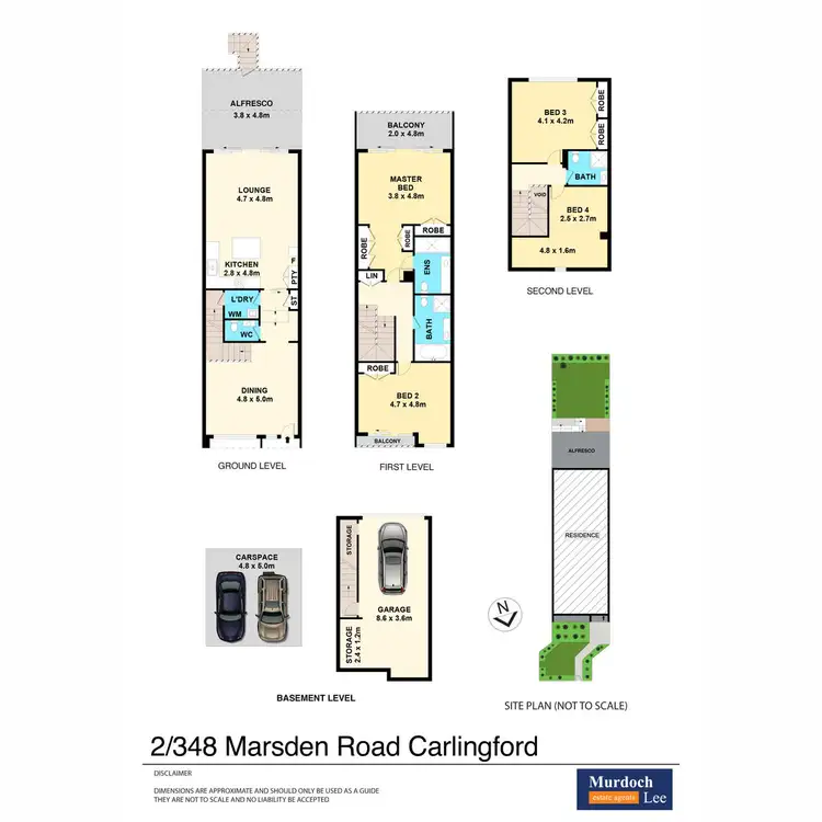 Floorplan of Homely townhouse listing, 2/348 Marsden Road, Carlingford NSW 2118