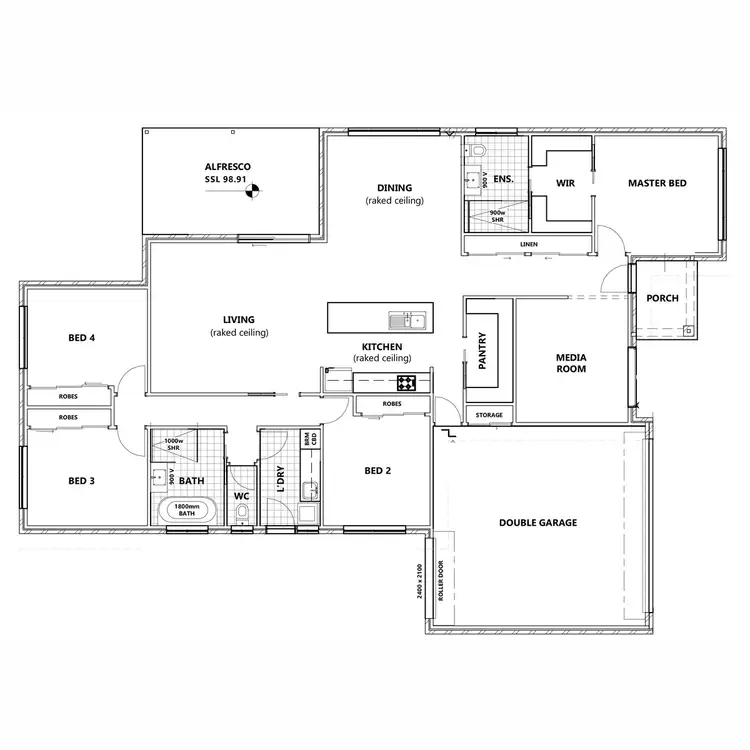 Floorplan of Homely house listing, 95 Bradman Drive, Boorooma NSW 2650