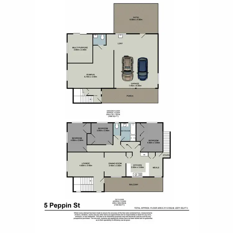 Floorplan of Homely house listing, 5 Peppin Street, Durack QLD 4077