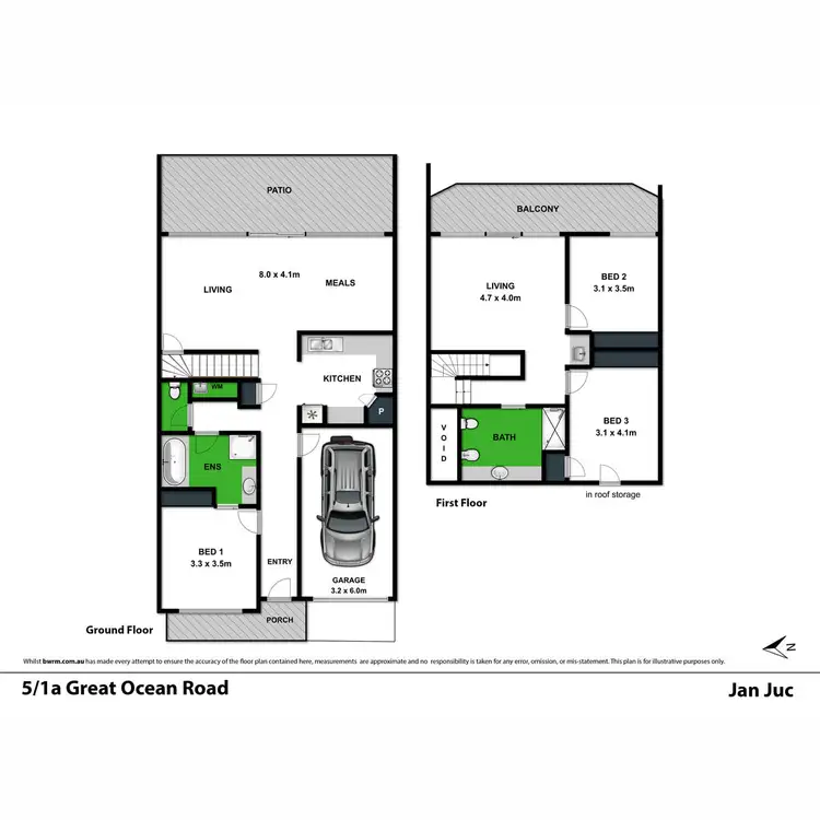 Floorplan of Homely townhouse listing, 5/1A Great Ocean Road, Jan Juc VIC 3228