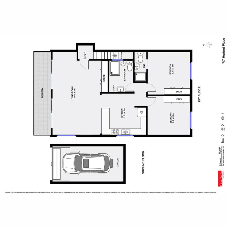 Floorplan of Homely unit listing, 7/7 Hurford Place, East Lismore NSW 2480