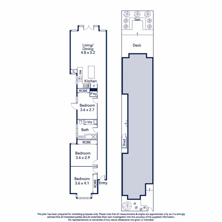 Floorplan of Homely house listing, 95 Crown Street, Flemington VIC 3031