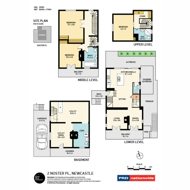 Floorplan of Homely house listing, 2 Noster Place, Newcastle NSW 2300