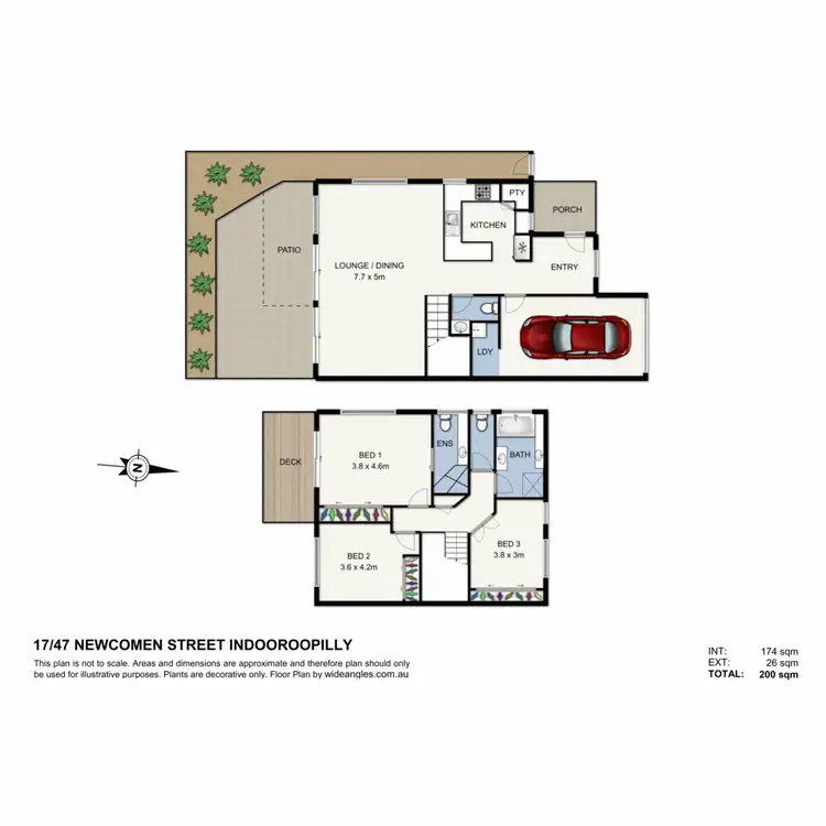 Floorplan of Homely townhouse listing, 17/47 Newcomen Street, Indooroopilly QLD 4068