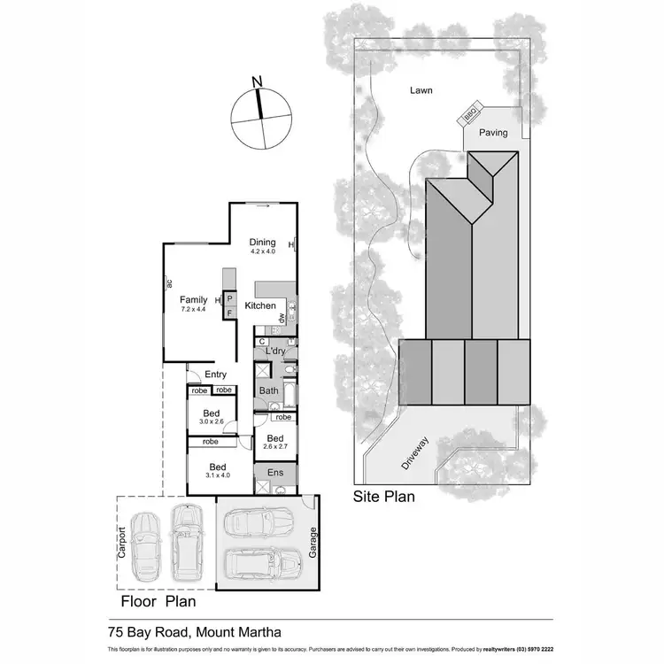 Floorplan of Homely house listing, 75 Bay Road, Mount Martha VIC 3934