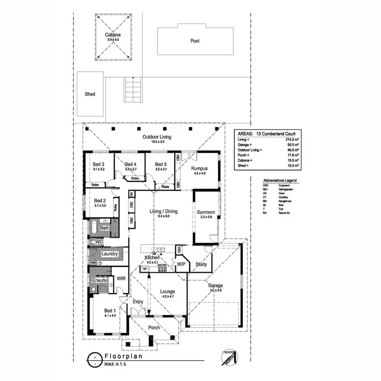 Floorplan of Homely house listing, 13 Cumberland Court, Tatton NSW 2650