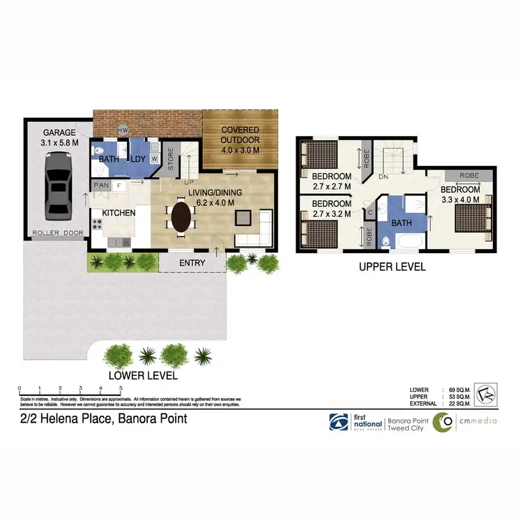 Floorplan of Homely semi-detached listing, 2/2 Helena Place, Banora Point NSW 2486