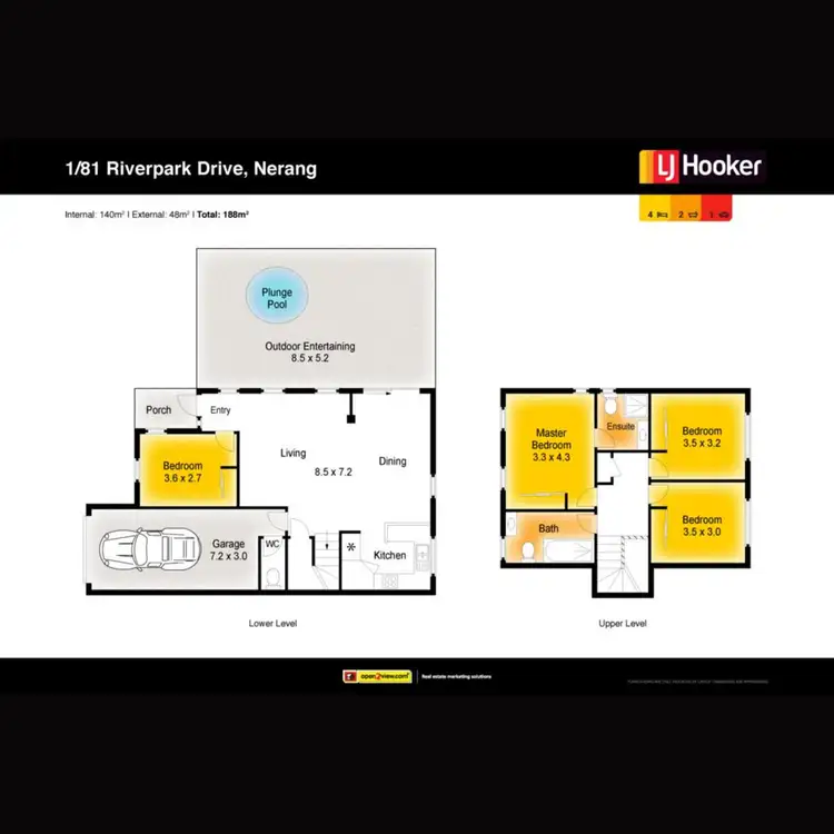 Floorplan of Homely semi-detached listing, 1/81 Riverpark Drive, Nerang QLD 4211