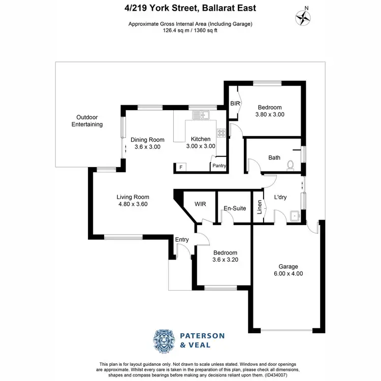 Floorplan of Homely townhouse listing, 4/219 York Street, Ballarat East VIC 3350
