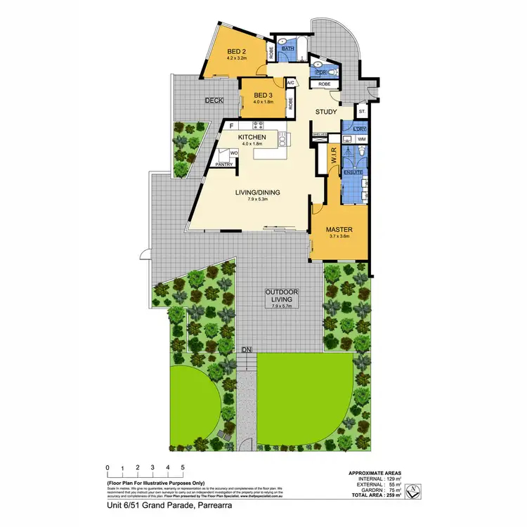 Floorplan of Homely apartment listing, 6/51 Grand Parade, Kawana Island QLD 4575