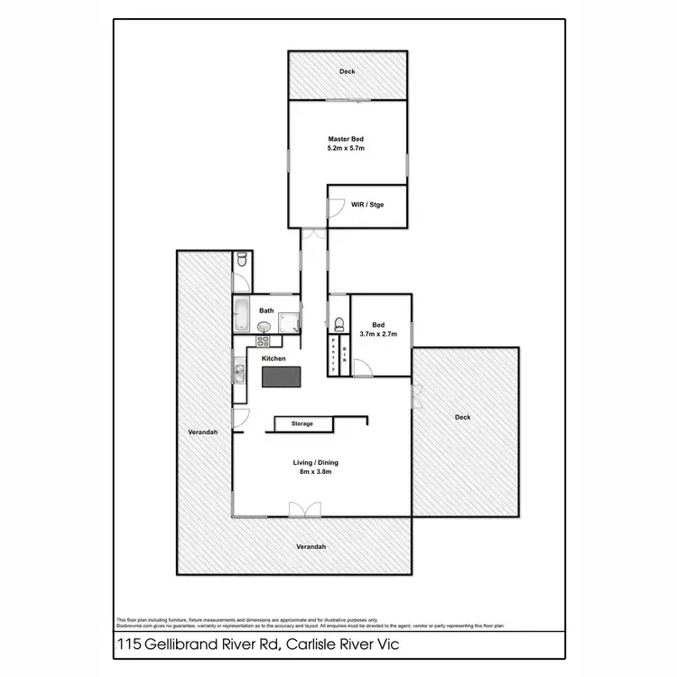 Floorplan of Homely rural property listing, 115 Gellibrand River Road, Carlisle River VIC 3239