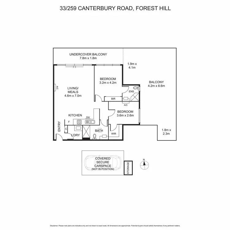 Floorplan of Homely apartment listing, 33/259 Canterbury Road, Forest Hill VIC 3131