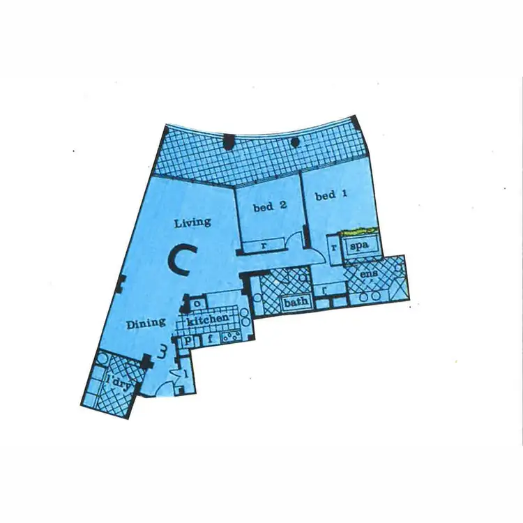 Floorplan of Homely unit listing, 9/3 Tedder Avenue, Main Beach QLD 4217