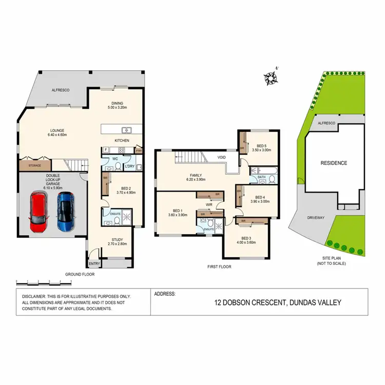 Floorplan of Homely semi-detached listing, 12A Dobson Crescent,, Dundas Valley NSW 2117