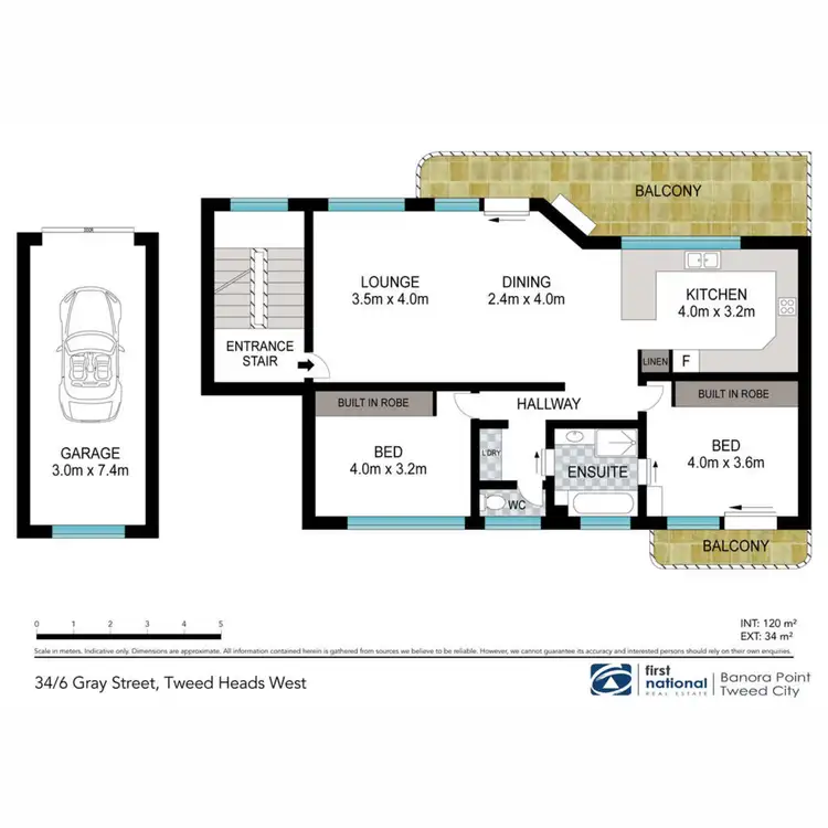 Floorplan of Homely apartment listing, 34/6 Gray Street, Tweed Heads West NSW 2485