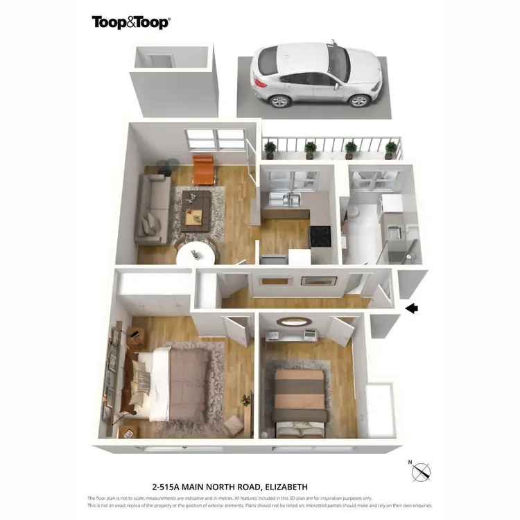 Floorplan of Homely unit listing, 2/515A Main North Road, Elizabeth SA 5112