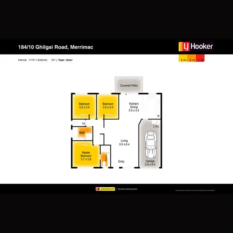 Floorplan of Homely villa listing, 184/10 Ghilgai Road, Merrimac QLD 4226